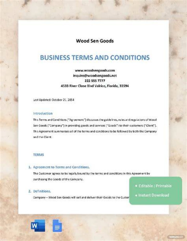 What are the terms used in business?