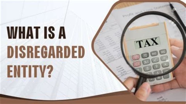 What does it mean when an entity is disregarded?