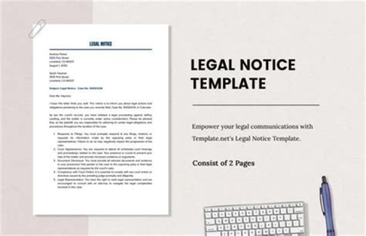 What happens if a legal notice is not replied?
