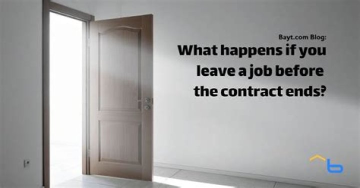 What happens if I leave a work contract?