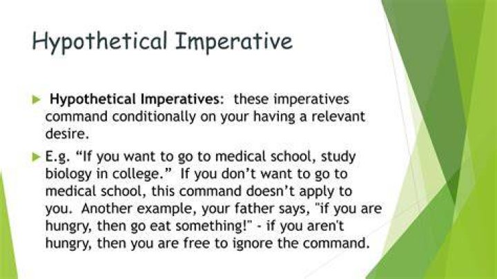 What is the hypothetical imperative According to Kant?
